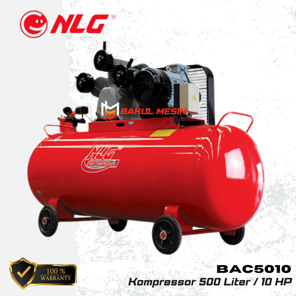 Jual NLG BAC5010 Kompresor Angin 10 Bar 3 Phase 10 HP 500L BAC 5010 ...
