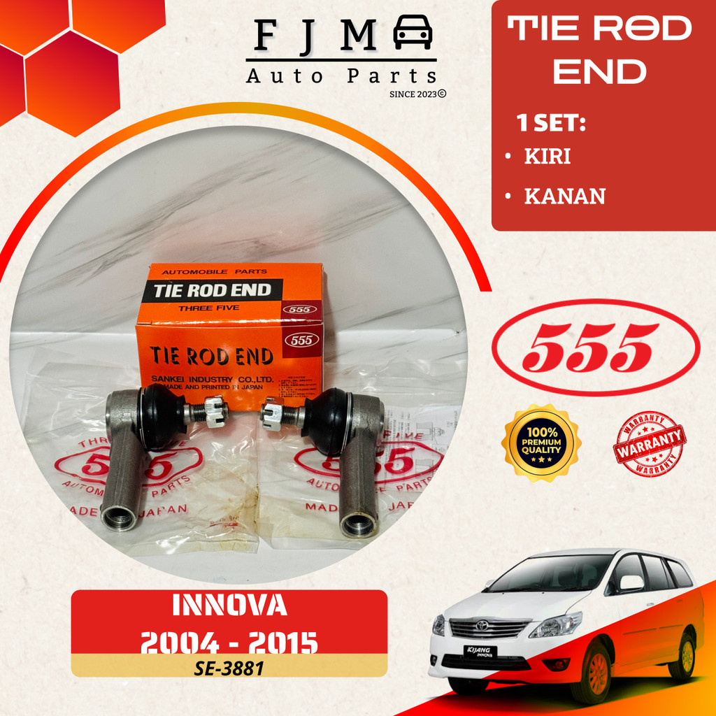 Jual TIE ROD END INNOVA 2004 - 2015 TIEROD 555 JAPAN 1 SET | Shopee ...