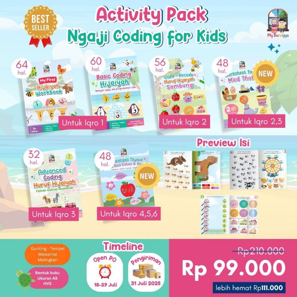 Jual [Ready Stock] Ngaji Coding For Kids Activity Pack My First ...