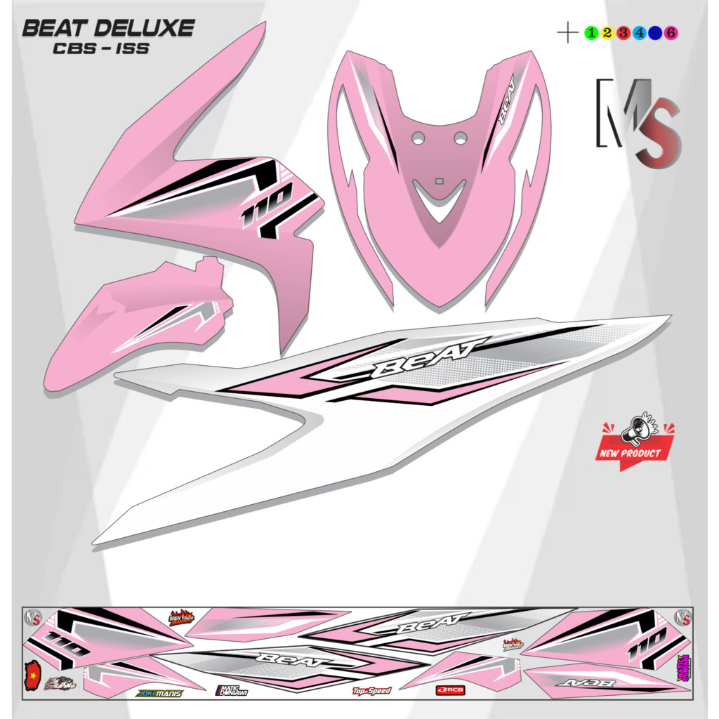 Jual VARIASI STICKER Striping Sticker Variasi Beat Deluxe Style Proper ...