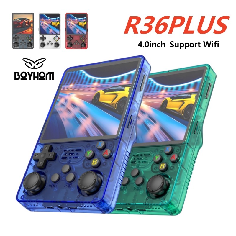 Jual BOYHOM R36 Plus Retro Handheld Game Console Linux 64-bit System 4 ...