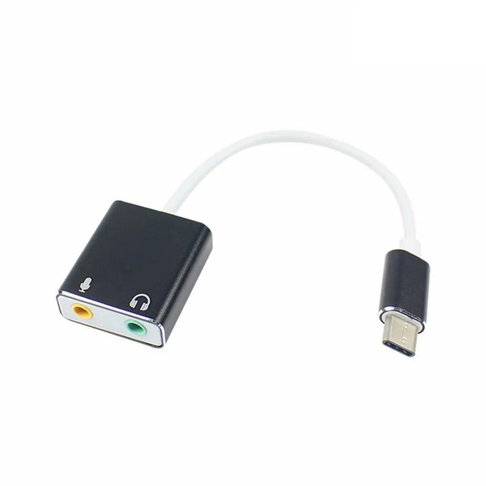 Jual USB C to 35mm Auo Jack Headphone Mic Sound Adapter for PC, 71 ...