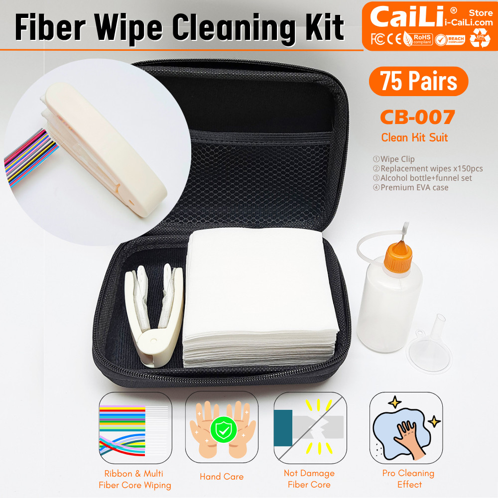 Jual Easy Cleaner Kit Suit Ribbon Fibre Cleaning Wipes Fiber Optic ...