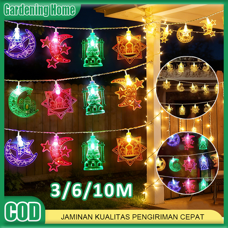 Jual 3/610M Lampu Lebaran Lampu Tumbler Hias LED Ramadhan Ornamen Hari ...