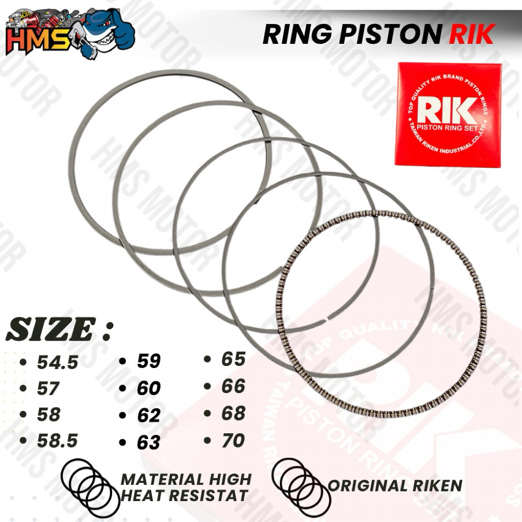 Jual RING SEHER PISTON RIK 54.5 57 58 58.5 59 60 62 63 65 66 68 70 MM ...