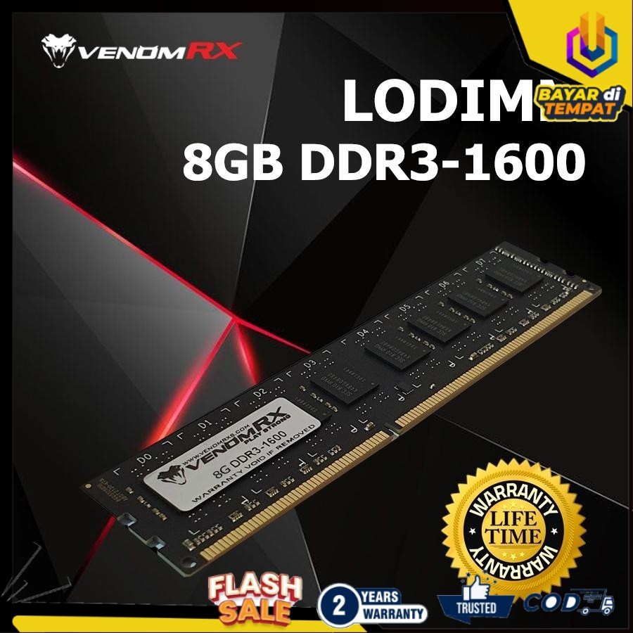 Jual Memory (RAM) Venom RX LONGDIMM 8GB DDR3 PC1600 | UT COMP - Utama ...