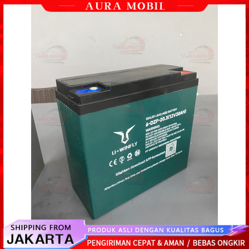 Baterai Motor Listrik ORI U WINFLY T3pro T3s T3 T80 LN GODA 220 SLA 20,2AH 20ah PER PCS