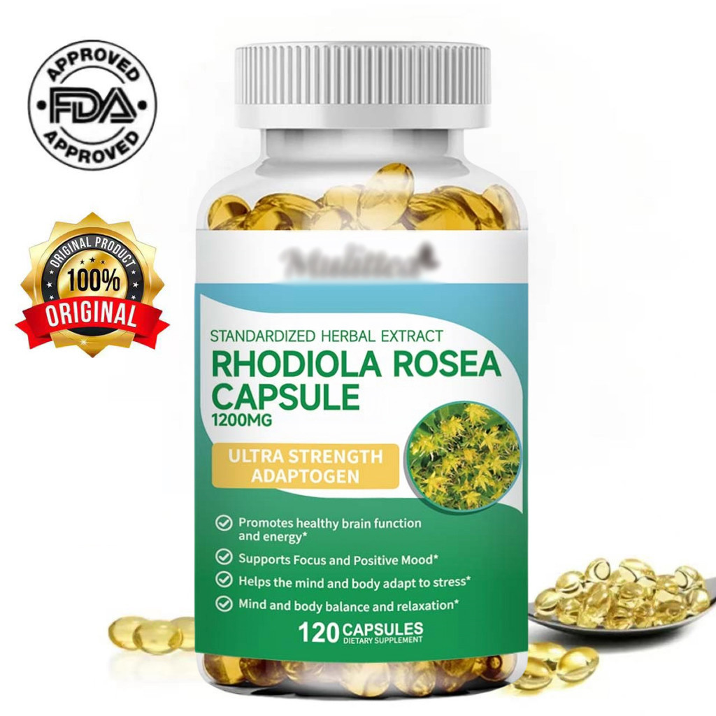 Jual Rhodiola Rosea 1200 mg Supplement Capsules 120pcs for Mental ...