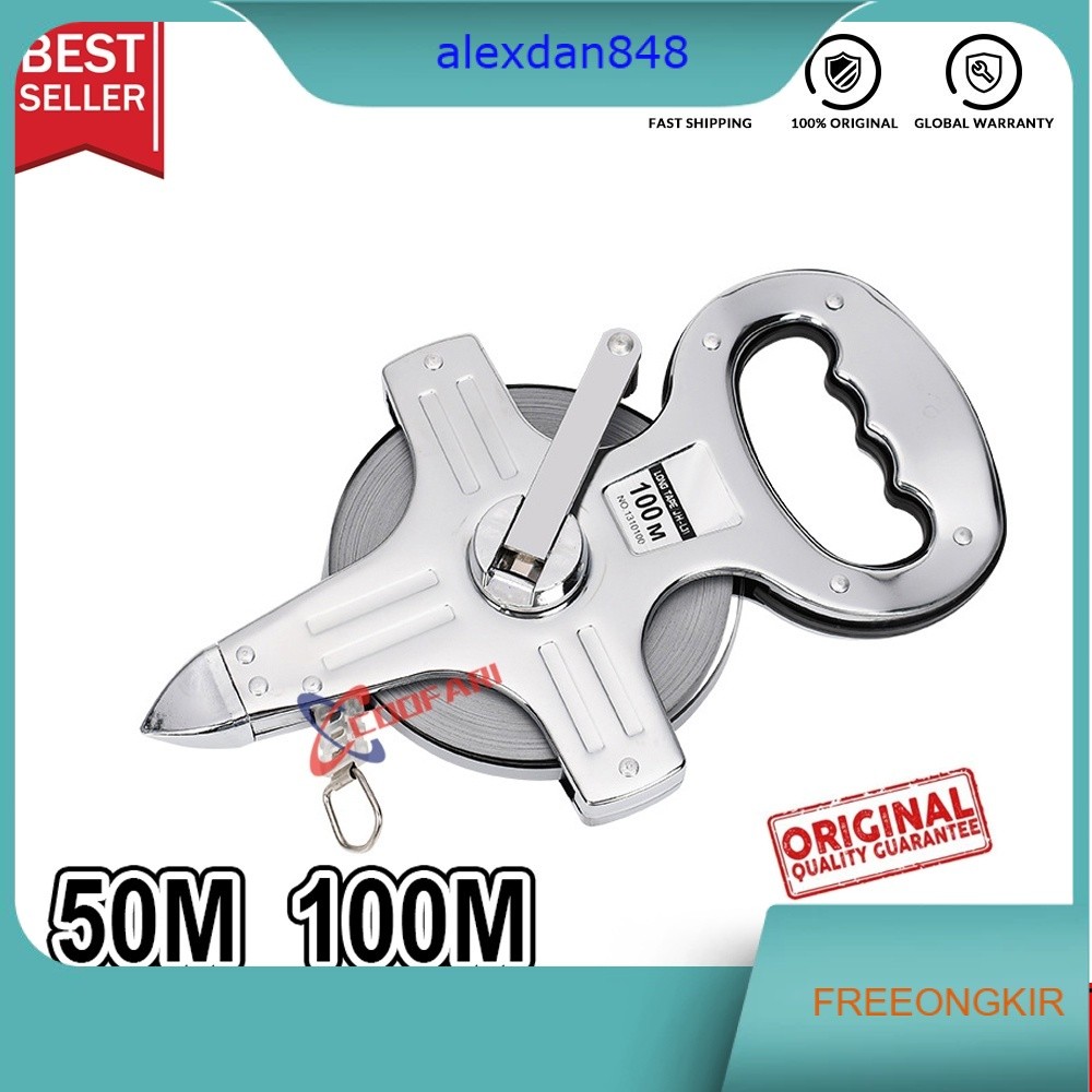 Jual Stainless Steel Meteran Tancap Tanah Panjang 100 meter / 50 meter ...