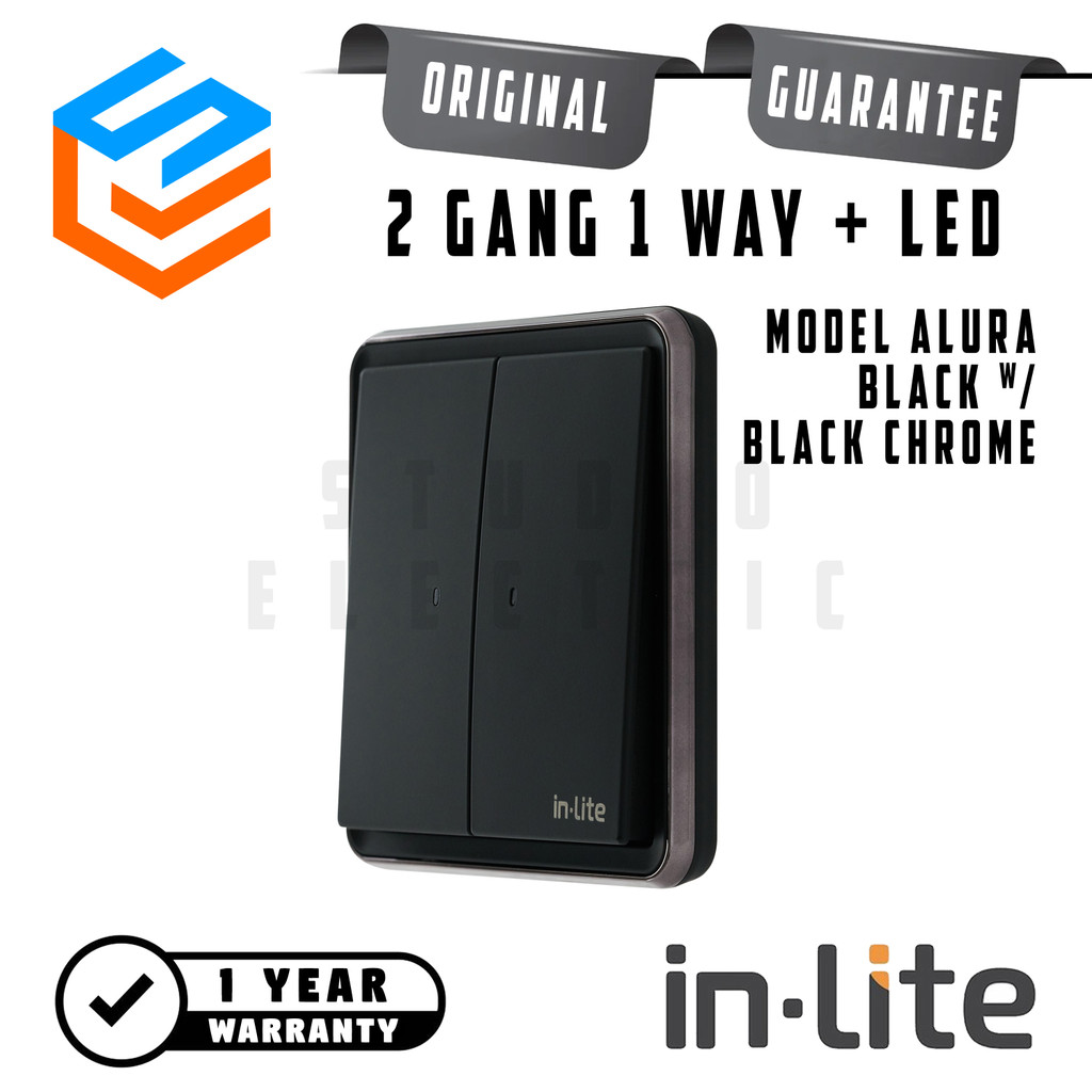 Jual Inlite Alura Saklar Lampu Seri 2 Gang 1 Way Double Dengan LED ...