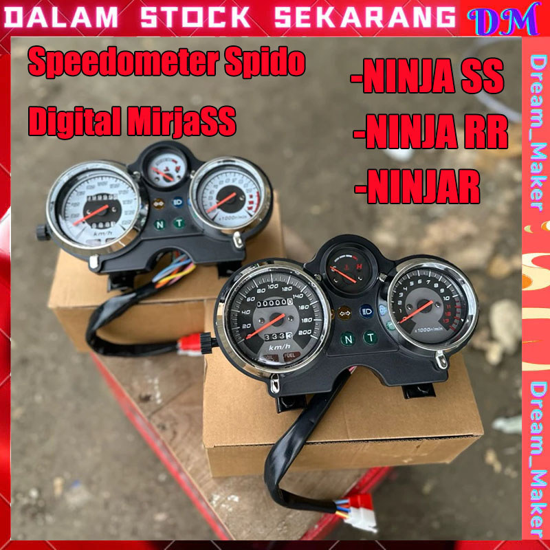Jual Speedometer Spido Digital Ninja R SS RPM Include Socket Tinggal ...