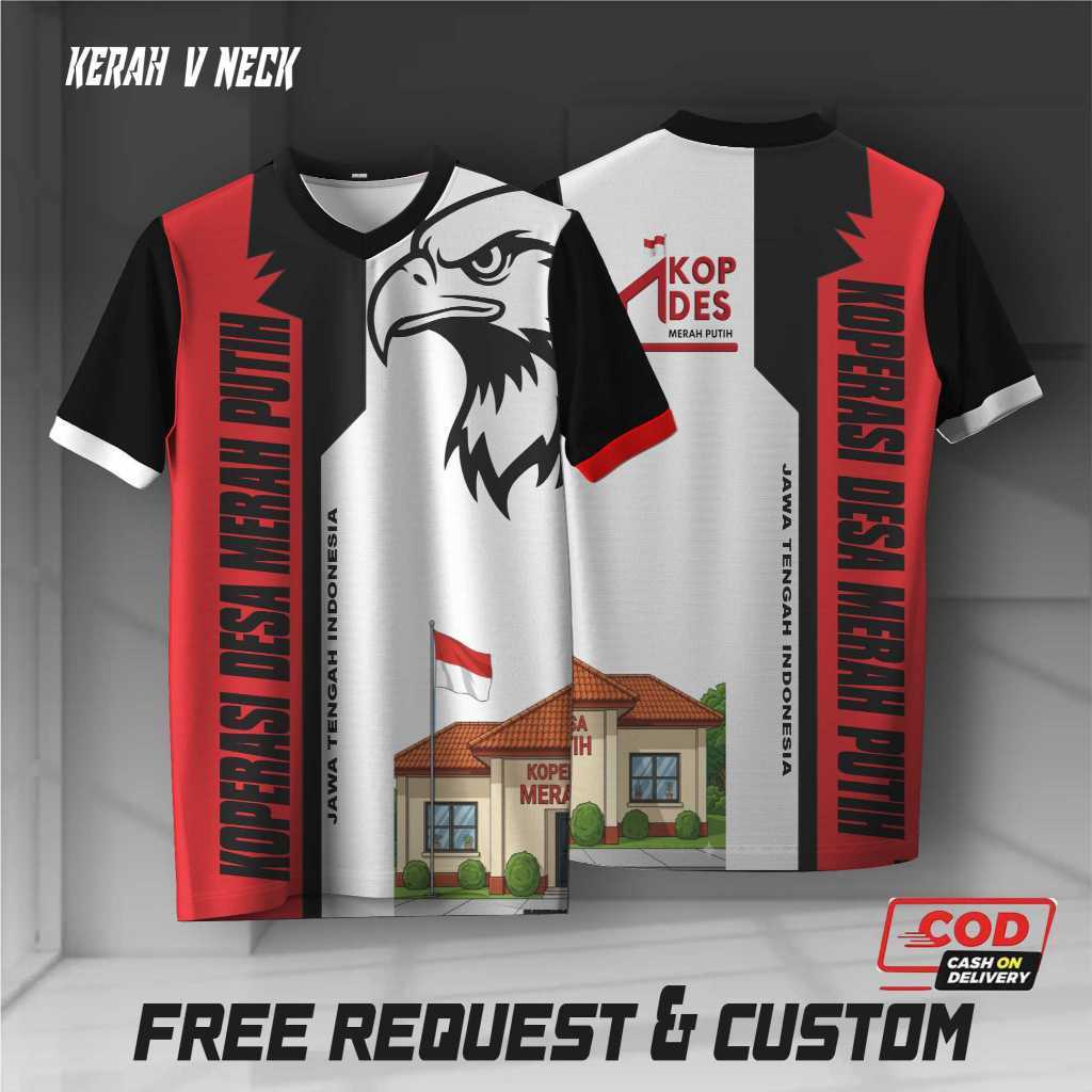 Jual KDMP| KOPERASI DESA MERAH PUTIH JERSEY FREE NAMA DAN REQUEST ...