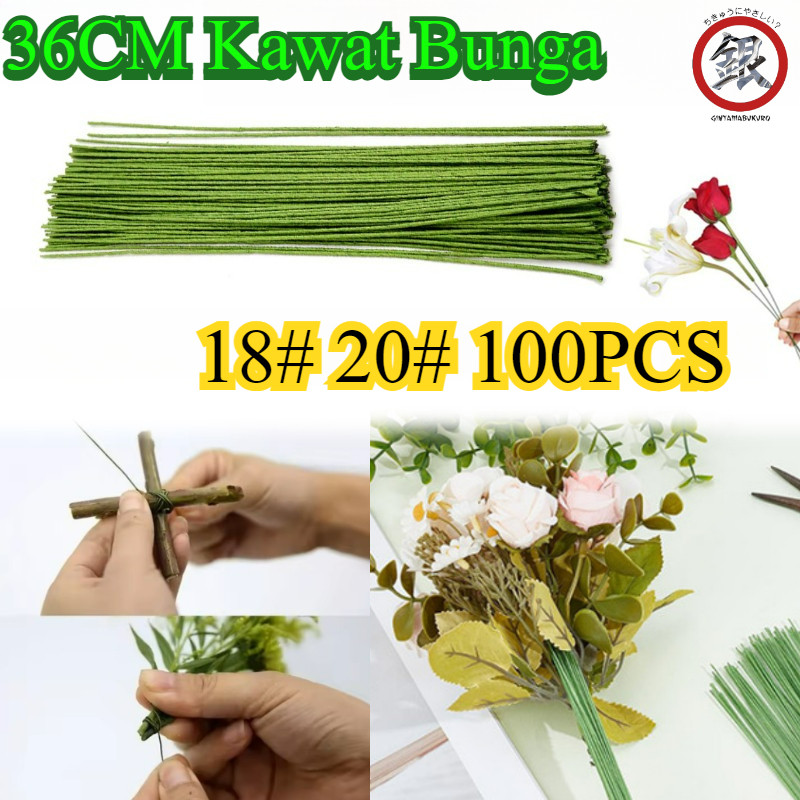 Jual 100PCS 36CM Kawat Tangkai Bunga/ Kawat Bunga/ Stick Bunga/ Ranting ...
