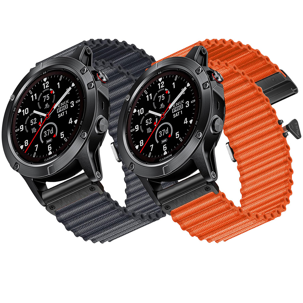 Jual QuickFit 26mm 22mm 20mm Nylon Loop Strap For Garmin Tactix 8 51mm ...