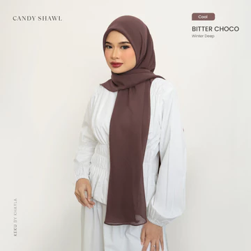 Khayla Indonesia Segiempat Rasa Pashmina Voal Arabian Candy Shawl Kerudung Segi Empat