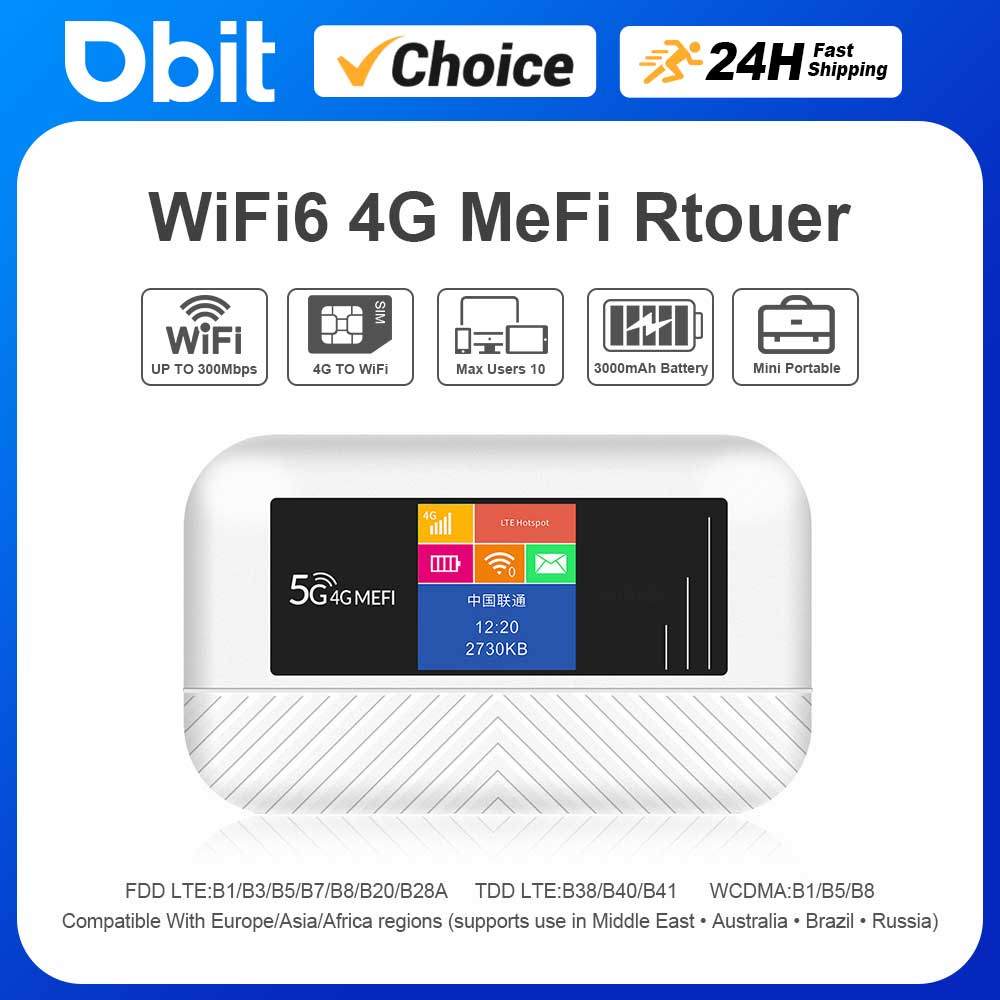 Jual Lte Router 4G SIM Modem 300Mbps WiFi6 Mifi Compatible with 5G SIM ...