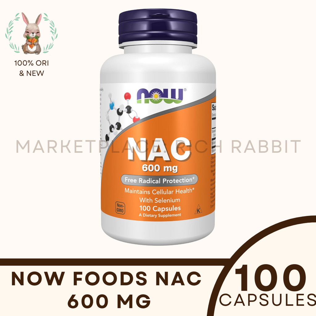 Now Foods NAC 600 Mg 100 Veg Capsules GMP Kosher Exp 07/2030