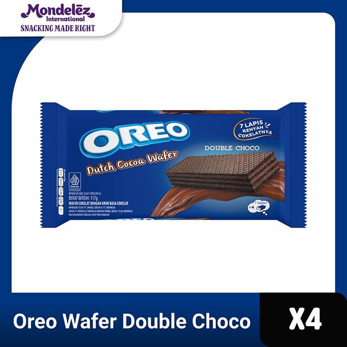 Jual [EXPIRED FEB] OREO WAFER DOUBLE CHOCO 117 gr X 4 - Wafer Manis Dan ...
