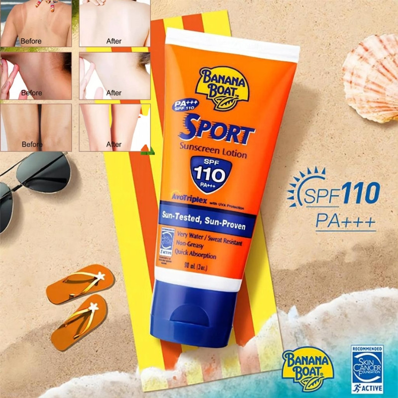 Jual BANANA BOAT SUNBLOCK SPORT SUNSCREEN LOTION SPF 110(berganti jd ...