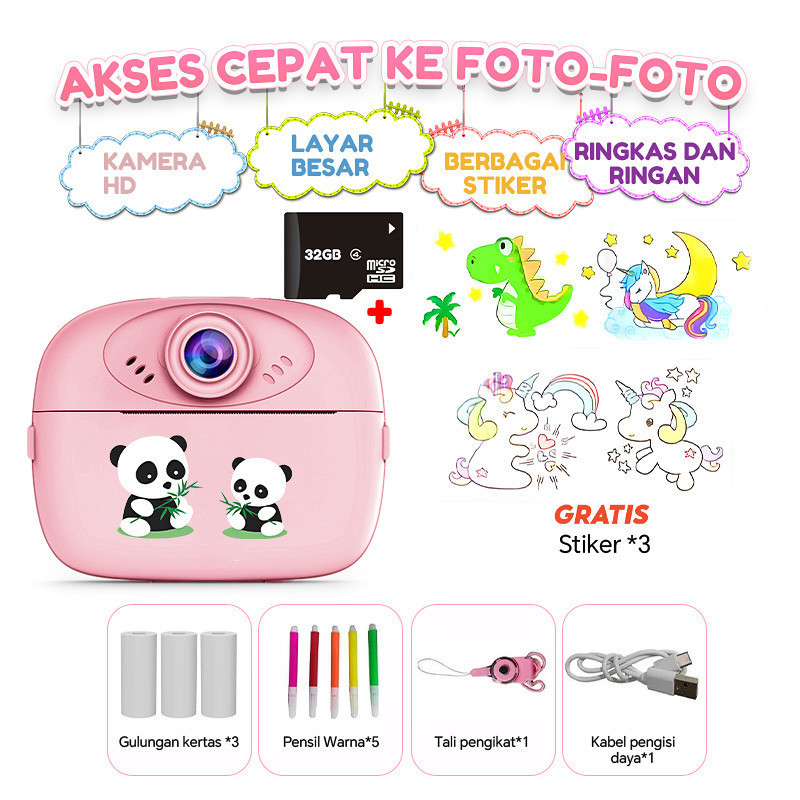 Mafiti Kids Camera Instant Print, Camara De 48 Mp Con Cer