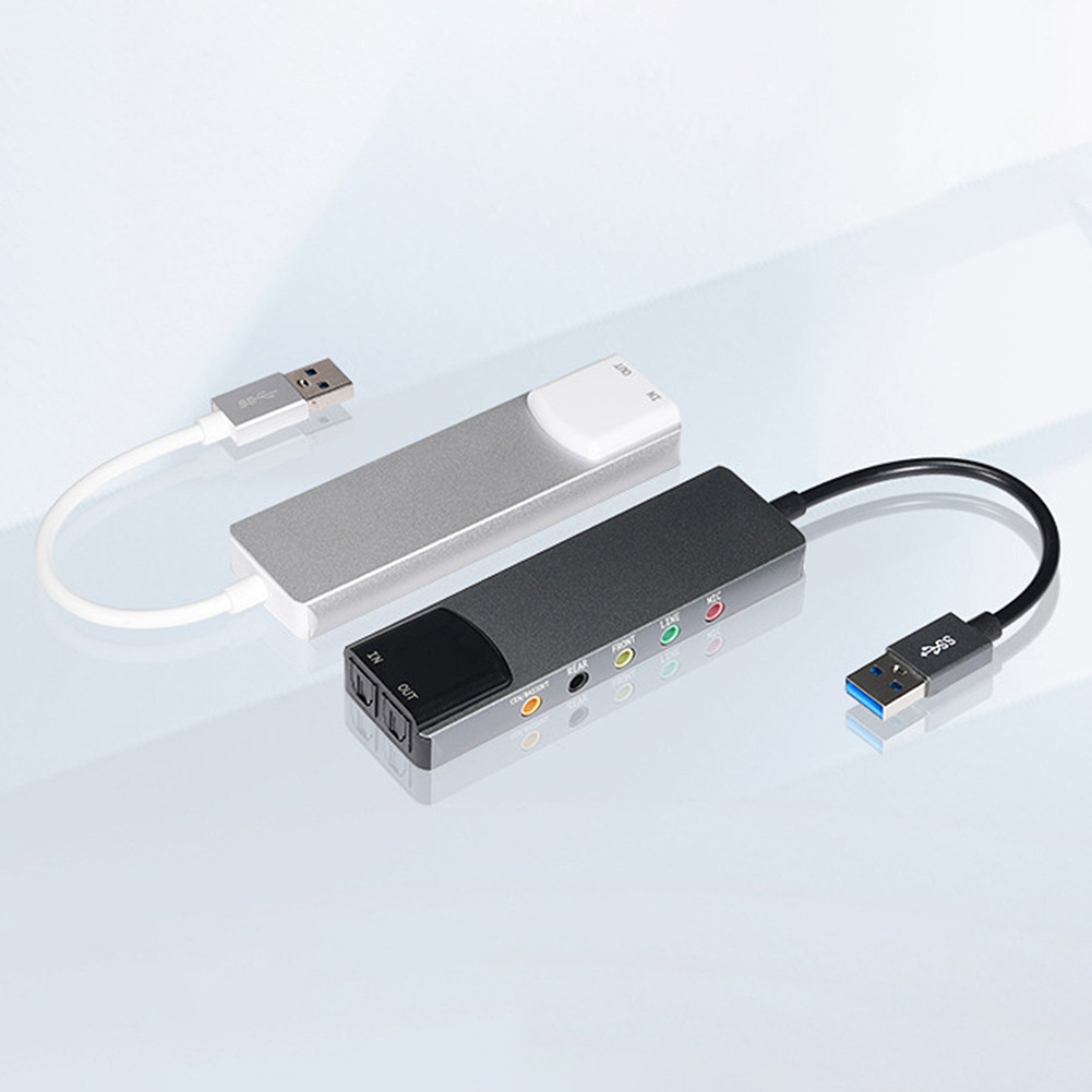 Jual USB Sound Card Aluminium Alloy External Auo Card AC3 DTS Headphone ...
