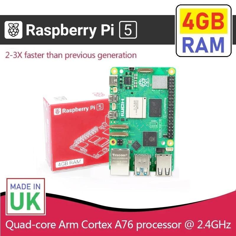 Jual Raspberry Pi 5 - 4GB RAM Quad-Core Processor 2.4GHz | Shopee Indonesia