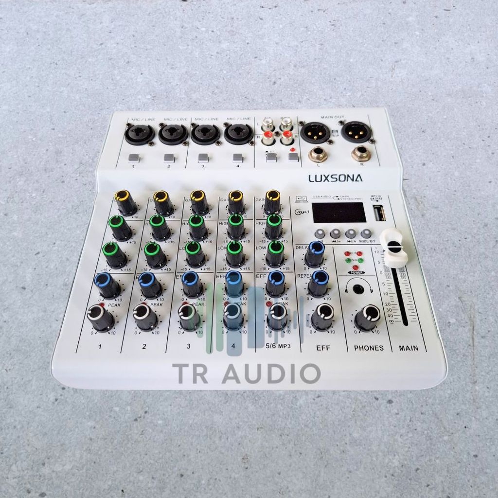 Jual Mixer Sound Audio Luxsona 6 Channel Putih untuk Studio Rumahan dan ...