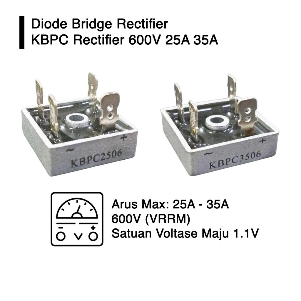 Jual Dioda Diode Bridge Jembatan Rectifier KBPC 2506 3506 25A 35A 600V ...