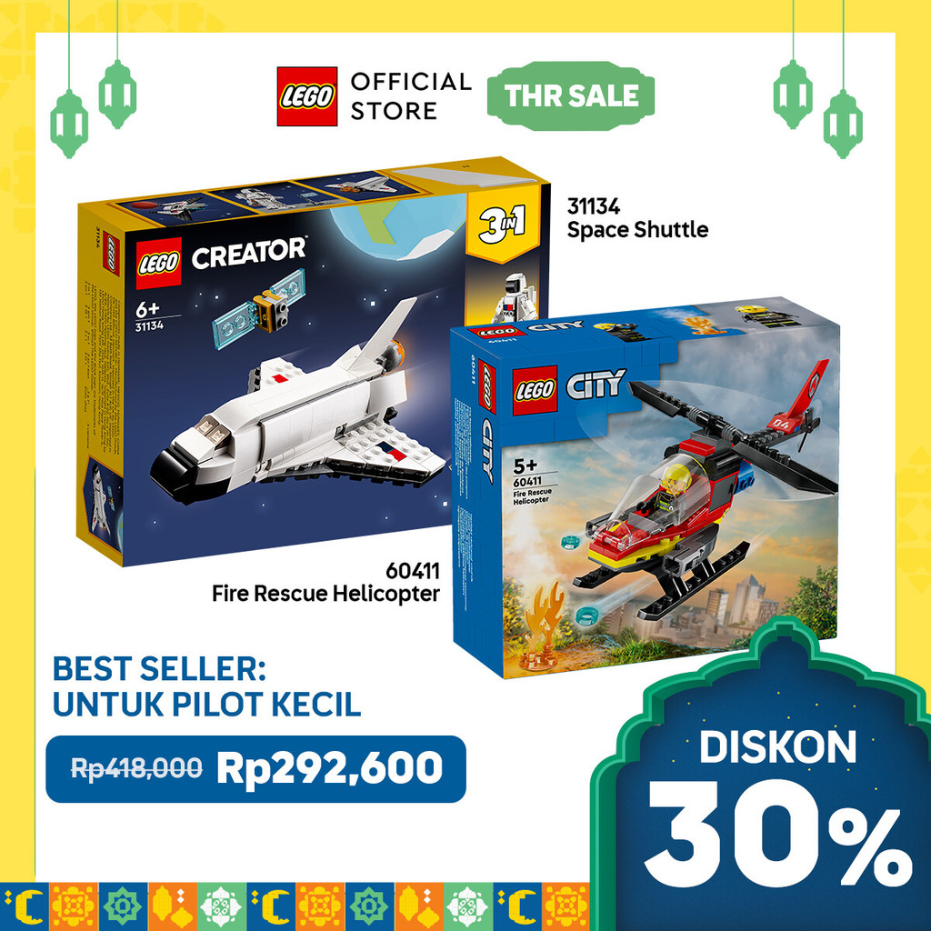 Jual Best Seller Bundle - LEGO Creator 31134 Space Shuttle + LEGO City ...