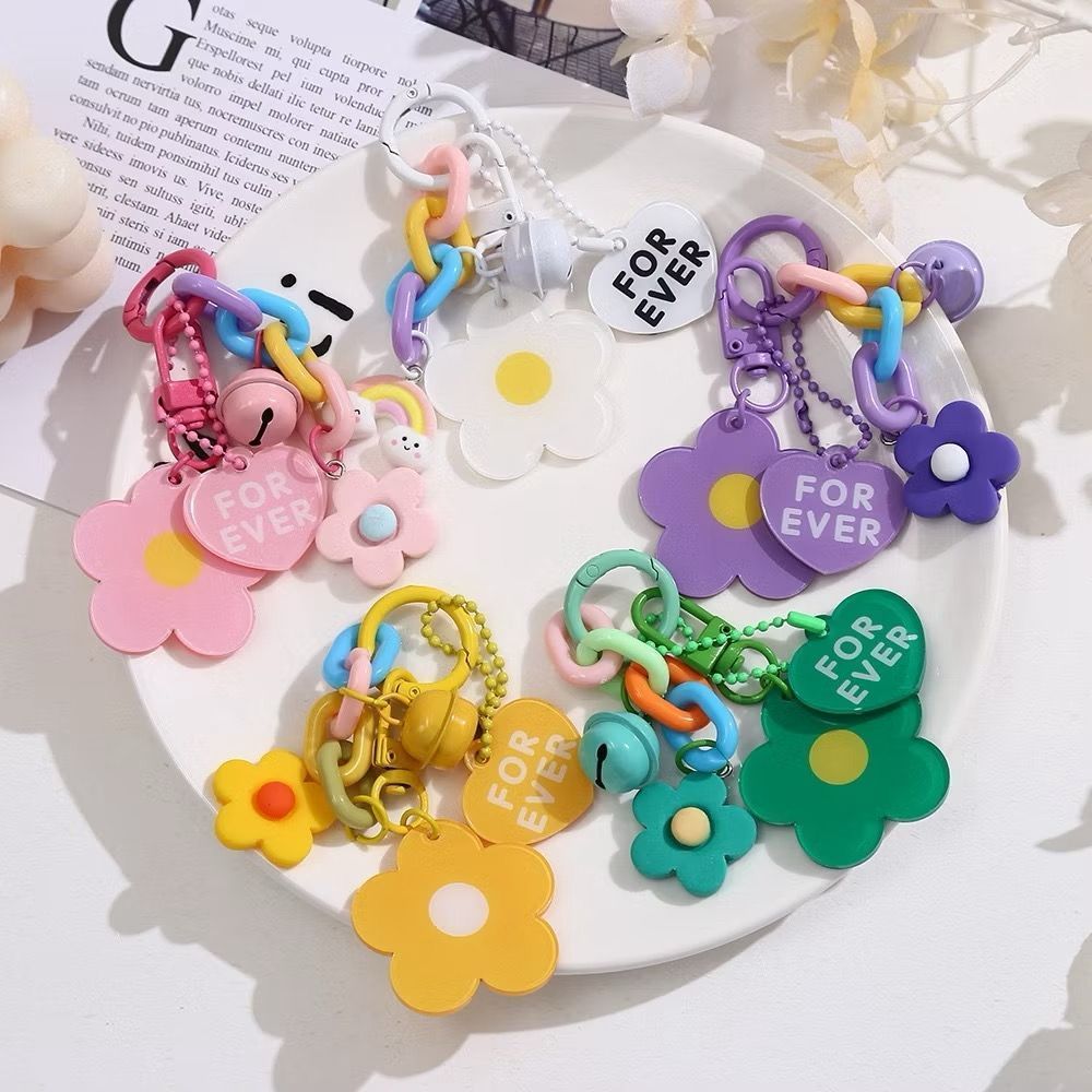 Jual Gantungan Kunci Korea Gantungan Tas Bunga Rantai Love Key chain ...