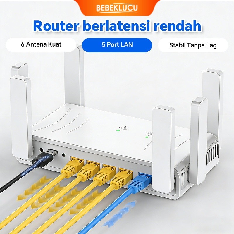 Jual Router WiFi Terbaru Harga Terjangkau Dual Band 2.4G/5G 1800Mbps 6 ...