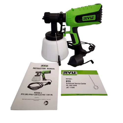 Jual Ryu Rse 800-2 Spray Gun Electric Alat Semprot Cat Minyak / Tembok ...