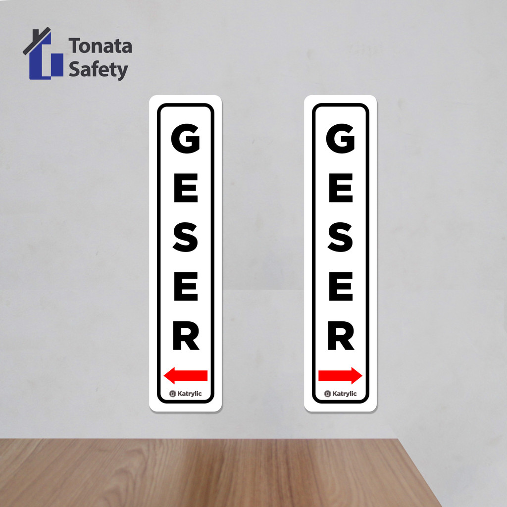 Jual Slide Sign Katrylic / Akrilik Geser Kanan & Kiri Ukuran 4.5 x 19.5 ...