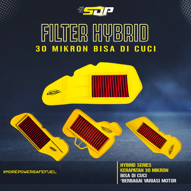 Filter Udara Racing Hybrid 30 Mikron Original SDP | Vario NMAX Aerox - Filter Udara