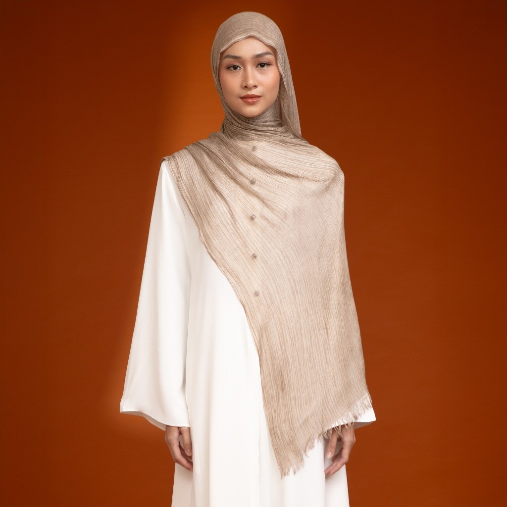 Lozy Hijab Viscose Crinkle Shawl (Hijab Pashmina Modal Textured Bahan Crinkle Viscose)