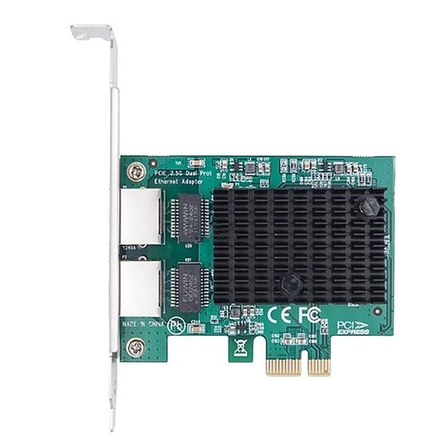 Jual PCIE Lan Card Realtek Dual 2 Port 2.5G PCIE Ethernet Server ...