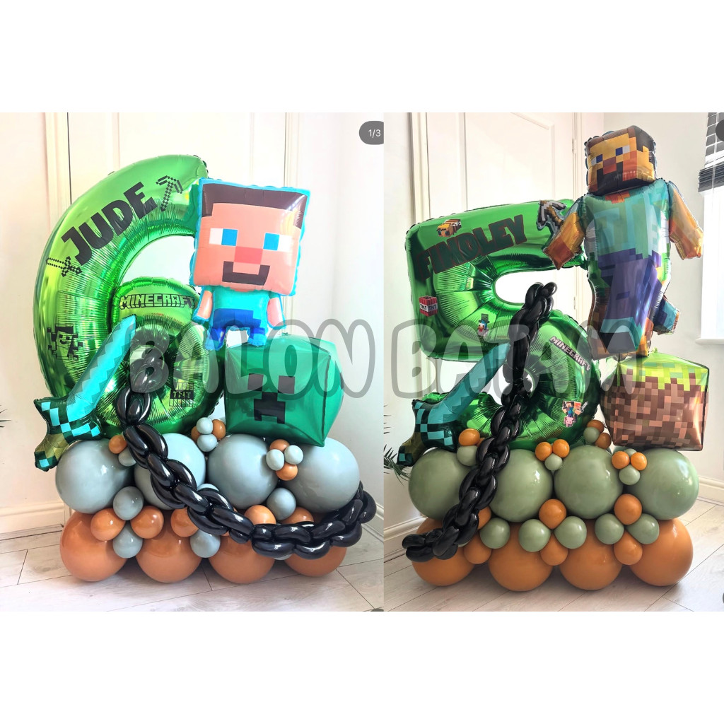 Jual Paket Balon Angka Minecraft 71pcs Jumbo 2238 | Shopee Indonesia