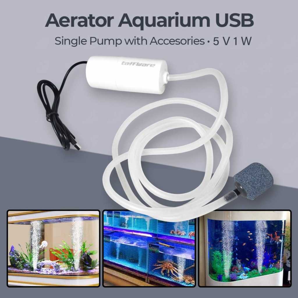 Jual Taffware Aerator USB Aquarium Pompa Udara Fish Tank Oxygenator USB ...