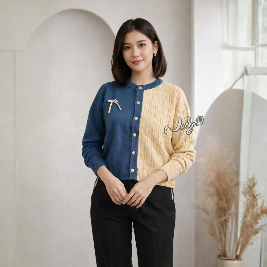 Jual NUEKA - Prima Cuties Pita Cardy Rajut Motif Cable Korean Style ...