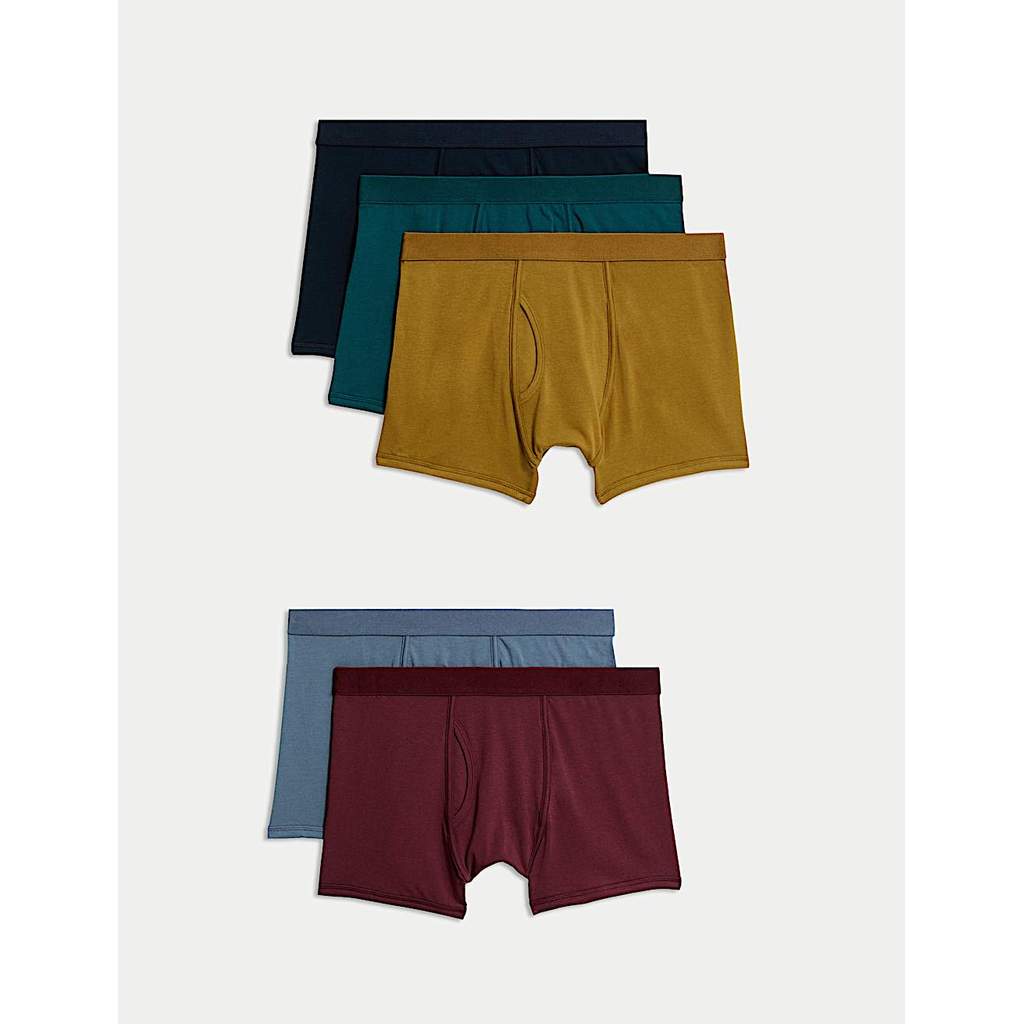 Jual M&S - Celana Dalam Pria - 5pk Cotton Stretch Cool & Fresh™ Trunks ...