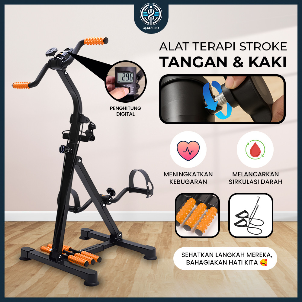Sepeda Statis Alat Terapi Stroke Kaki & Tangan Sepeda Olahraga Upgrade | ALKESPRO MALL
