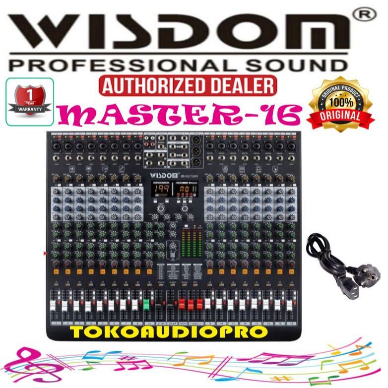 Jual Wisdom Master 16-Channel Mixer Audio dengan Bluetooth Dan Efek ...