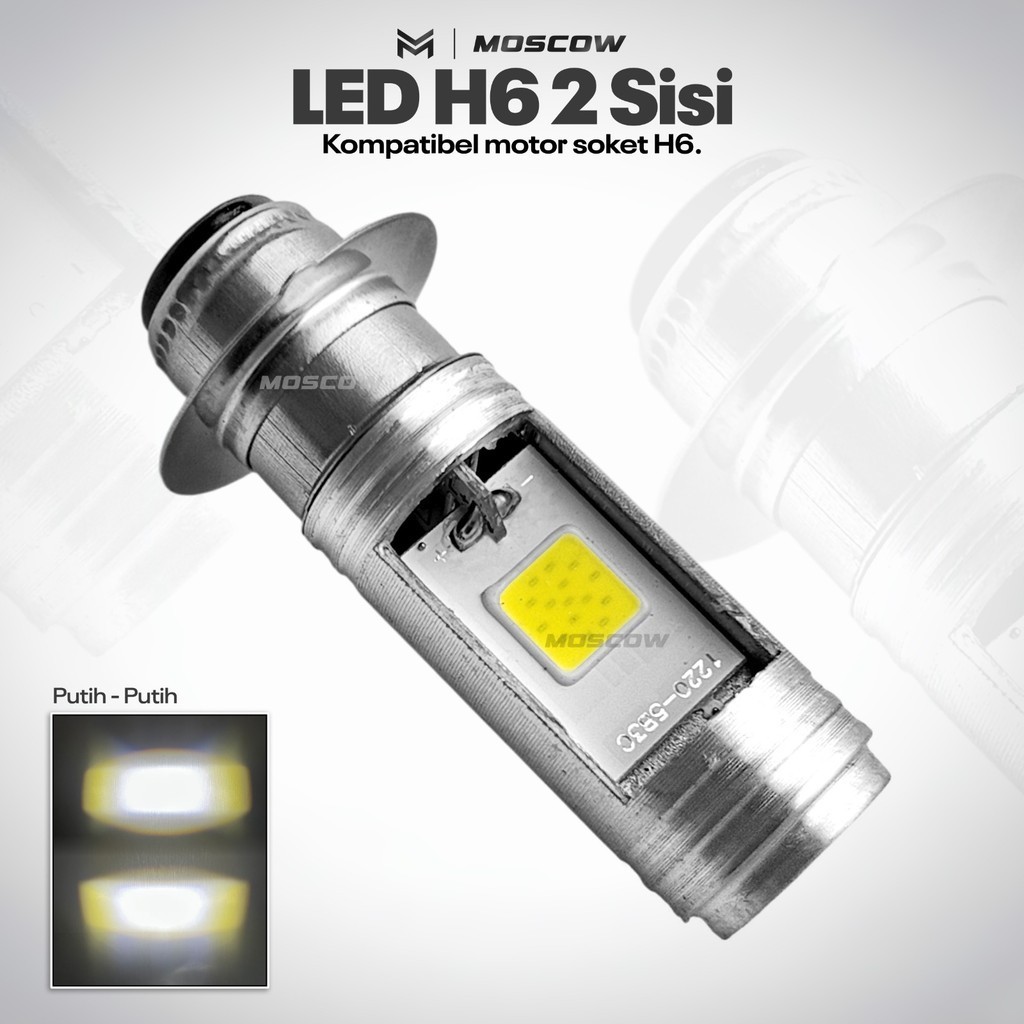 Jual LAMPU DEPAN MOTOR HEADLAMP LED MOTOR MODEL H6 ORIGINAL MOSCOW ...