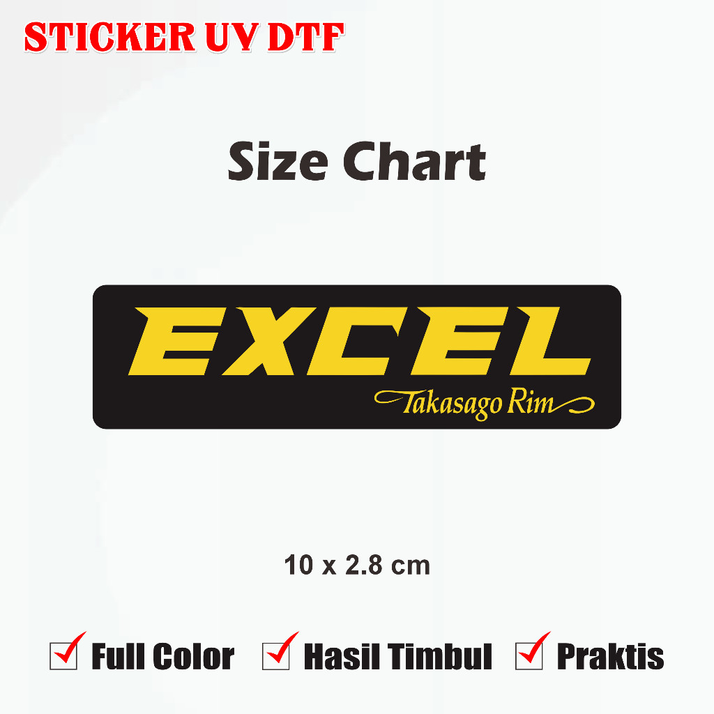 Jual Stiker Sponsor Racing Sepeda Motor Excel Bahan Sticker LV/Up UV ...