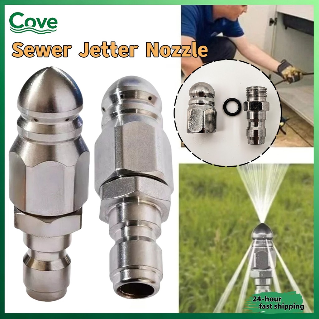Jual Sewer Jet Nozzle Jetter Nozzle 1/4inch Stainless Steel Connector ...
