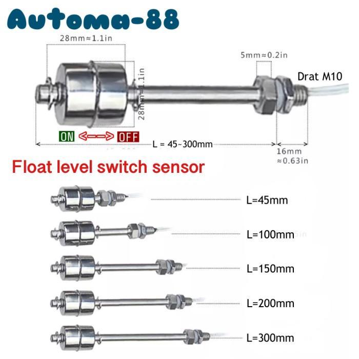 Jual Stainless Steel Water Level Float switch tank sensor air Radar ...