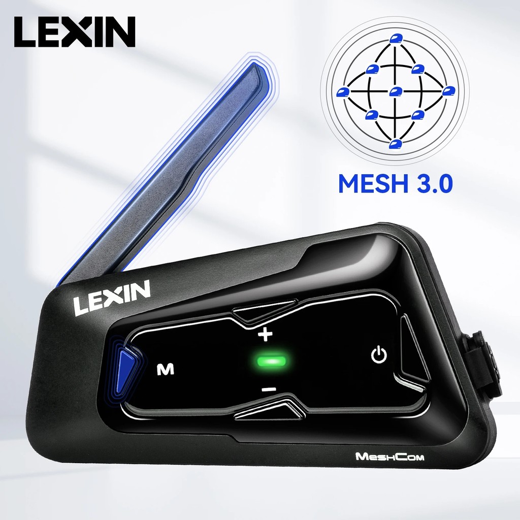 Jual LEXIN-MeshCom Motorcycle MESH&Bluetooth Headset Intercom ,With ...