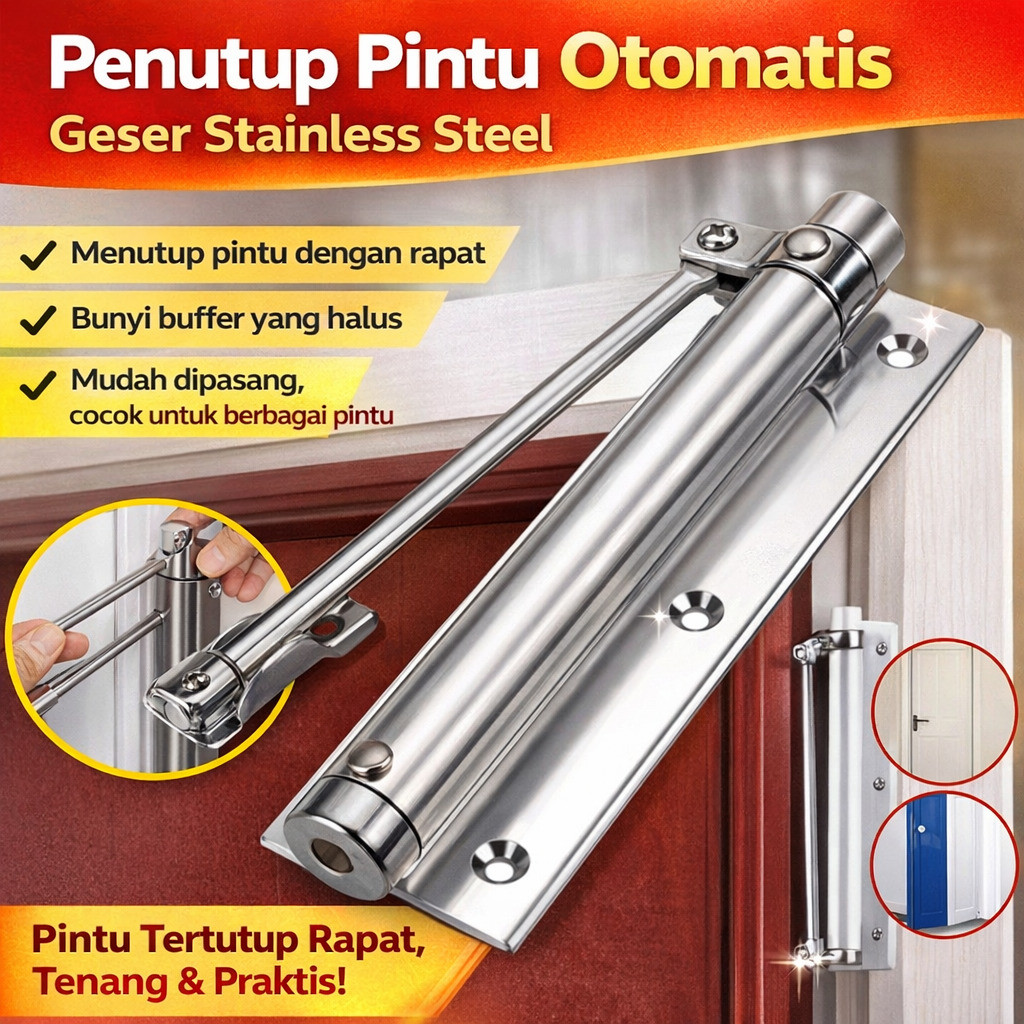 Jual Tutup Pintu Tanpa Suara Penutup Pintu Otomatis Rumah Tangga Dengan ...