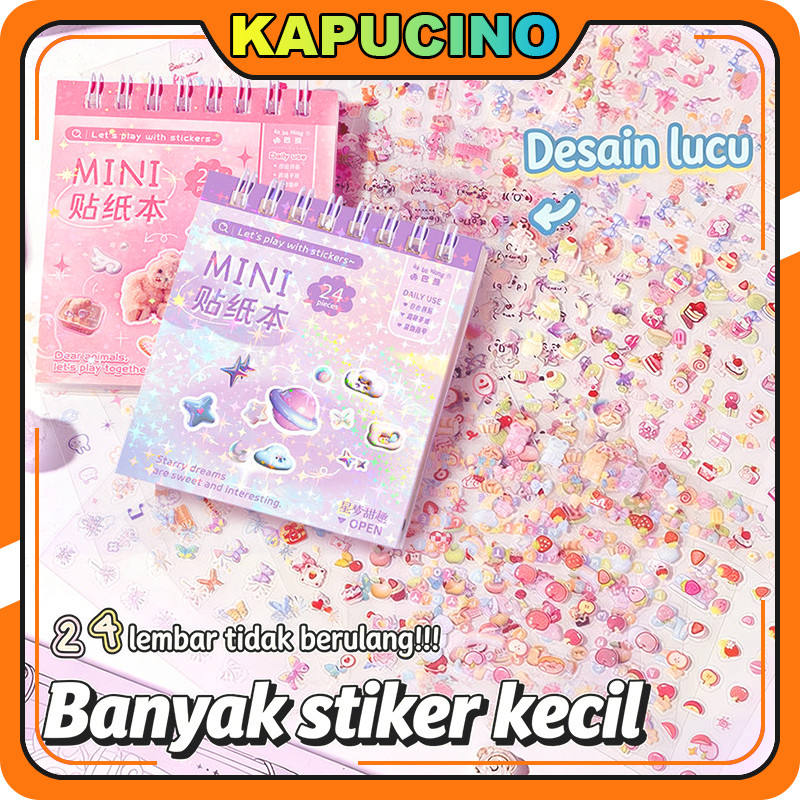 Jual 24 Lembar Stiker Laser Lucu Shiny Sticker DIY Journal Hias ...