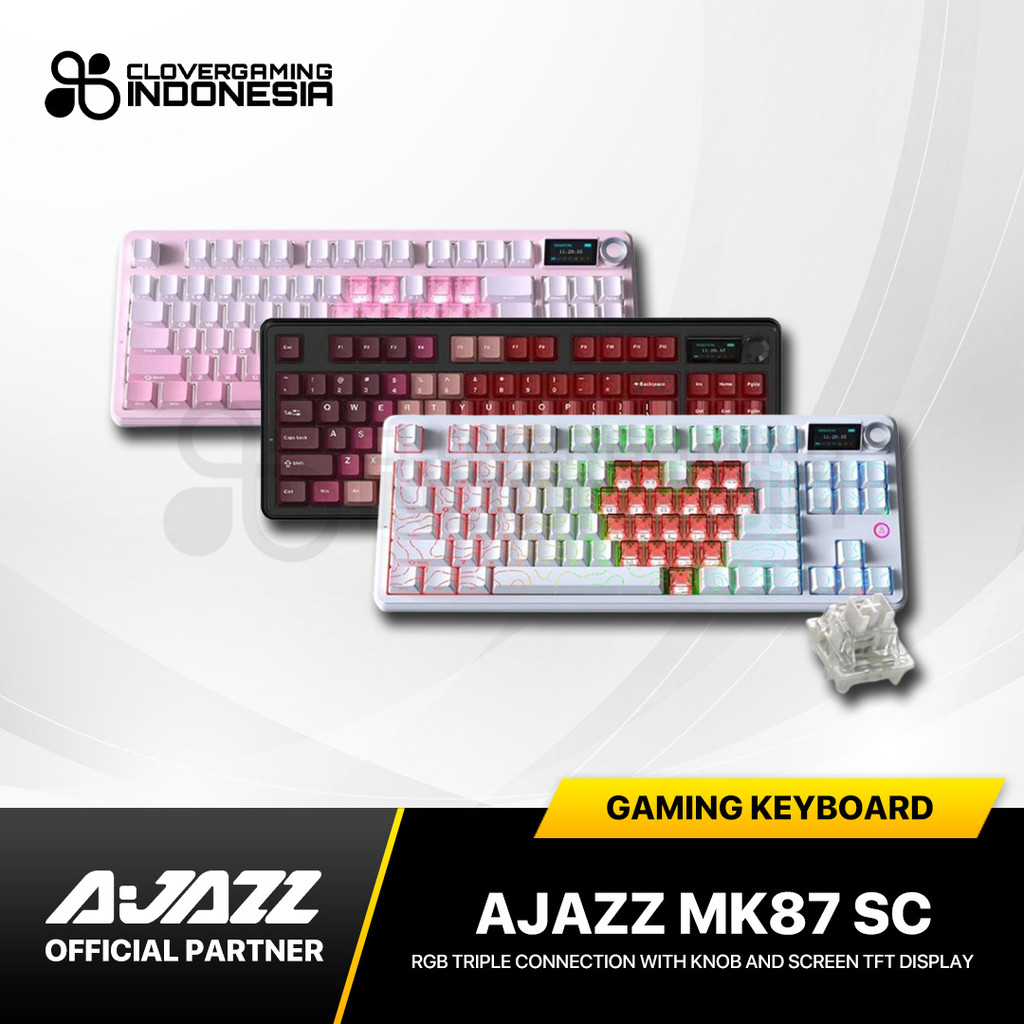 Jual Ajazz MK87 MK-87 SC Wireless Mechanical Gaming Keyboard RGB Triple ...